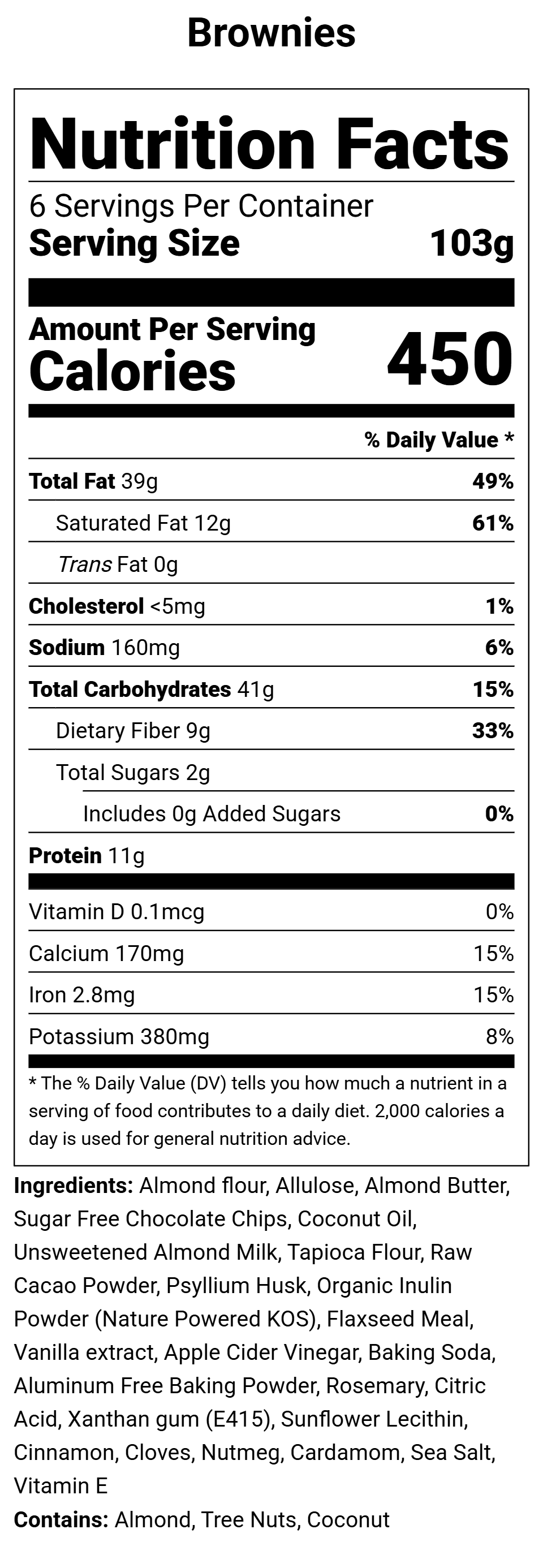 100% ORGANIC BROWNIES
