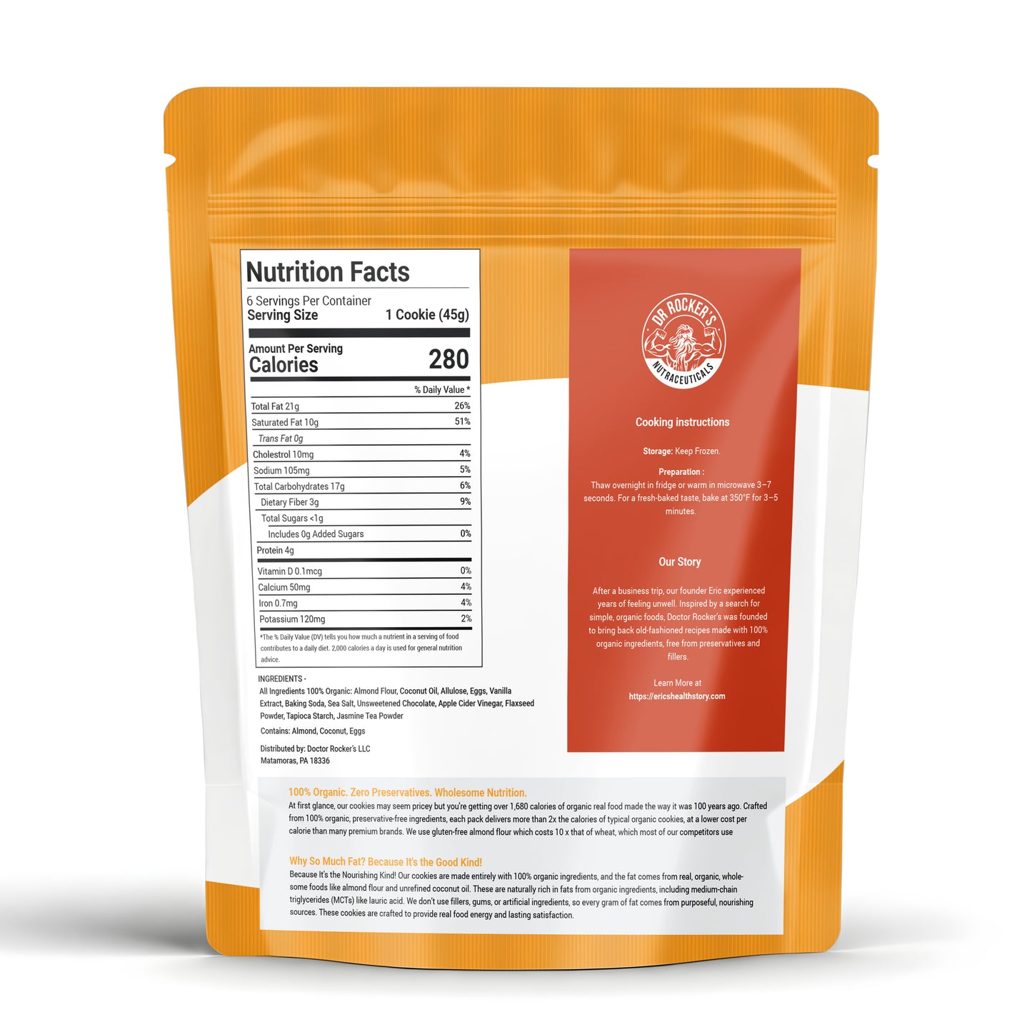 100% ORGANIC SUGAR FREE CHOCOLATE CHIP COOKIES